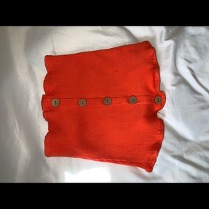 Orange crop top